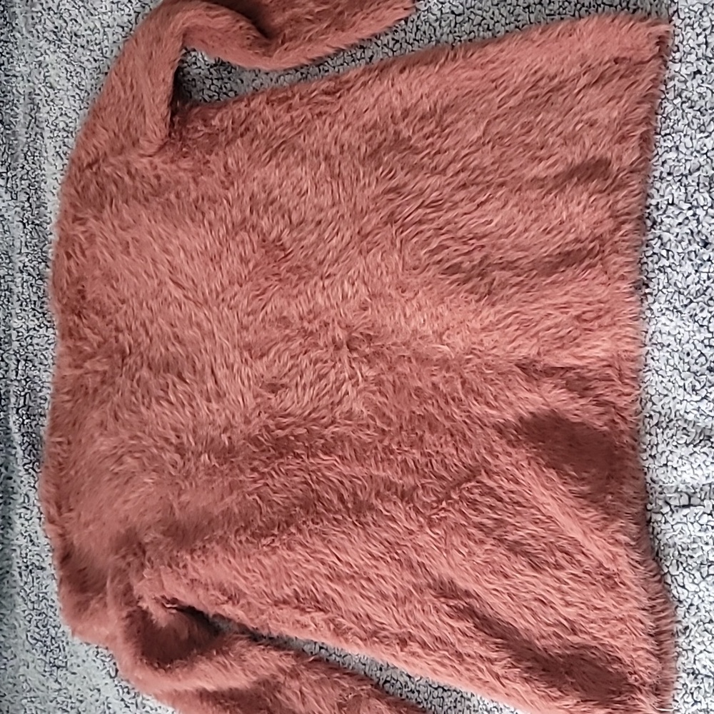 🐰 Free People Fuzzy Open Front Cardigan - Pink - Picture 6 of 15